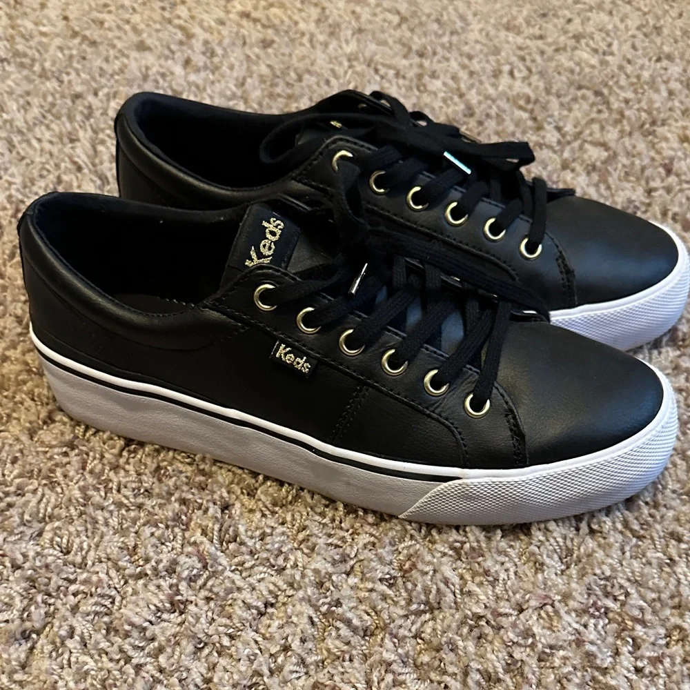 Keds Black Sneakers with White Sole - Picture 2 of 8